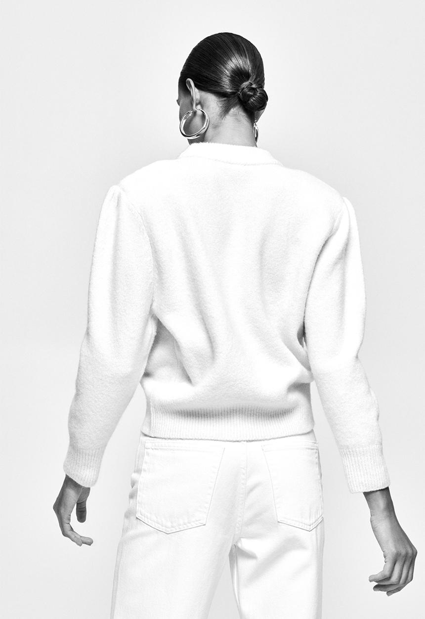 H&M - Shoulder-pad jumper - ivory