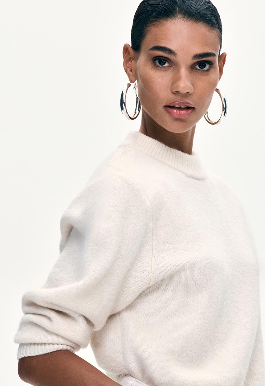H&M - Shoulder-pad jumper - ivory