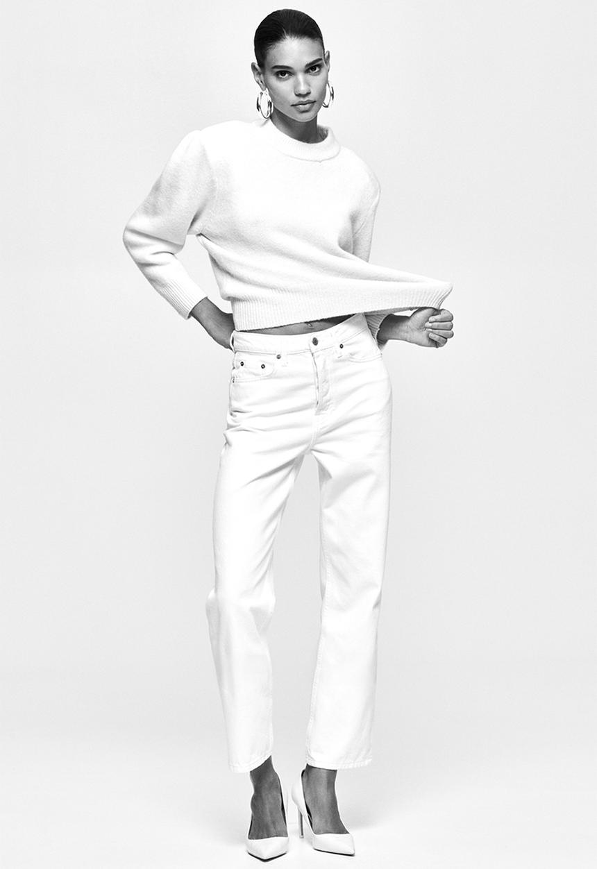 H&M - Shoulder-pad jumper - ivory