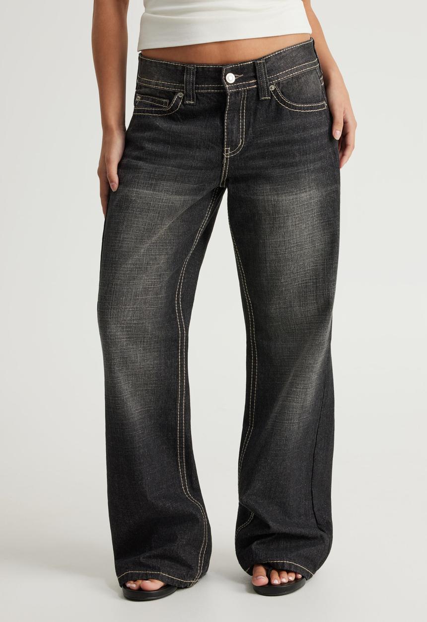 Factorie - Luca Low Rise Bootleg Jean - Black Amex