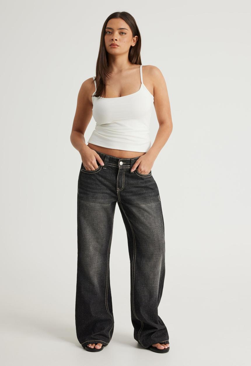 Factorie - Luca Low Rise Bootleg Jean - Black Amex