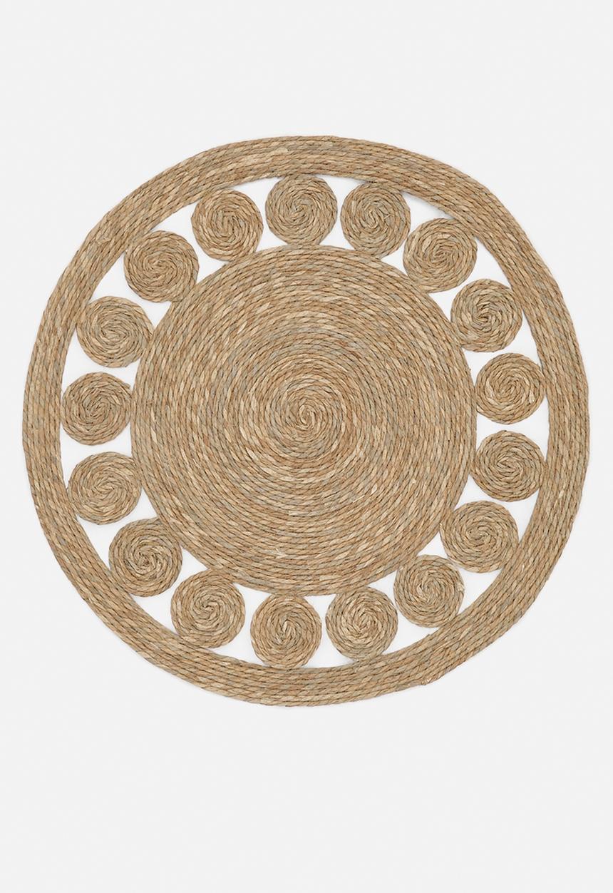 Pop Candy - Woven straw mat - neutral