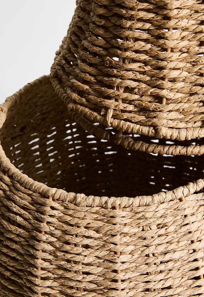 Pop Candy - Pear-shaped straw basket - natural