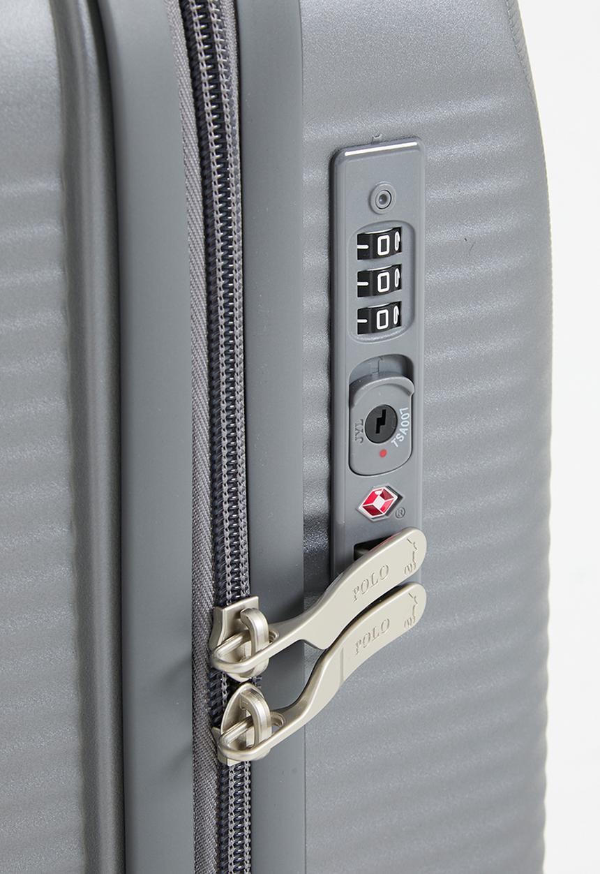 POLO - Polo Stellar Carry On 4 Wheel Trolley Case - Grey