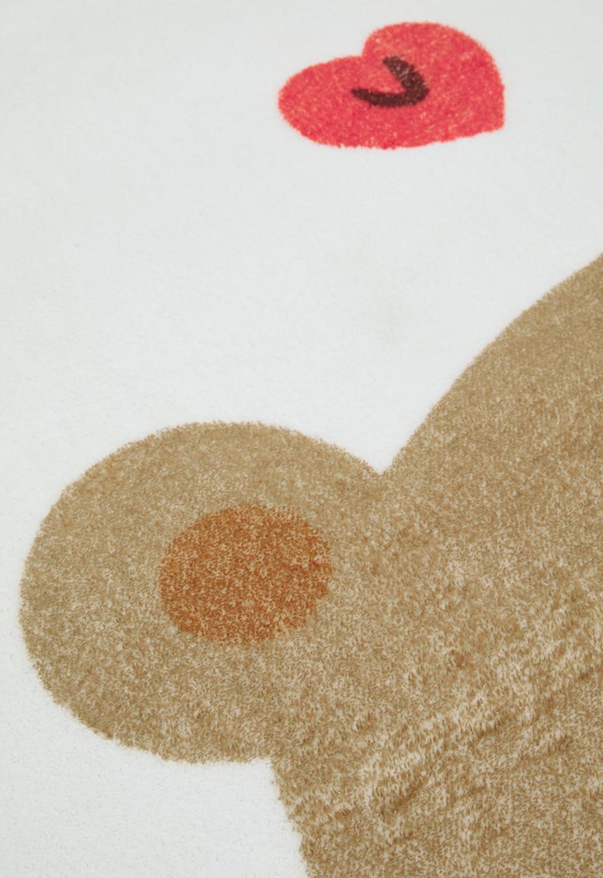 Pop Candy - Bear graphic rug - off white/brown