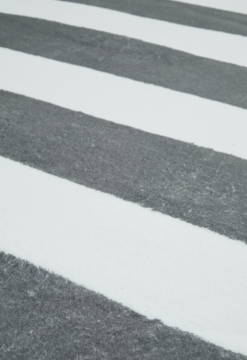 Pop Candy - Circular rug - grey stripes
