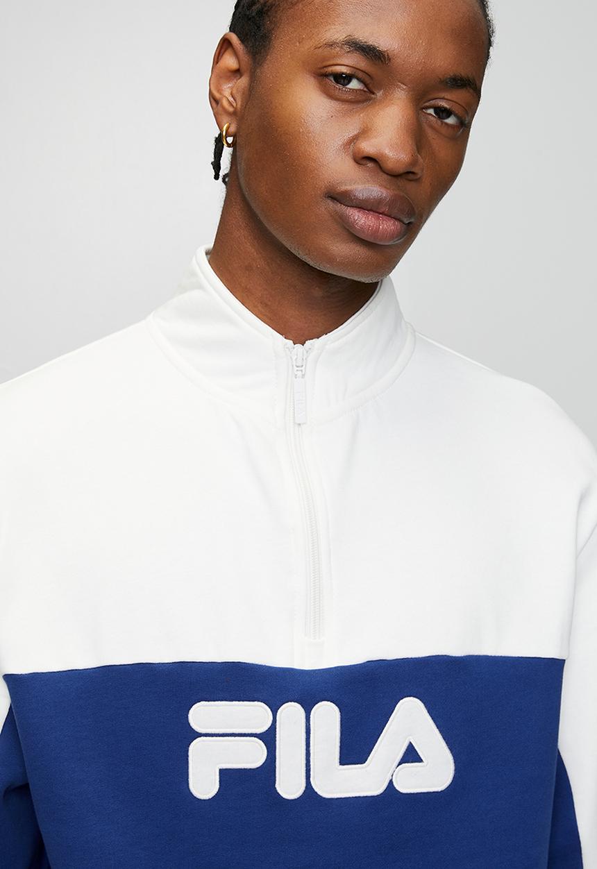 Wilder 3/4 Zip Sweater - Sodalite Blue/ White Down 1