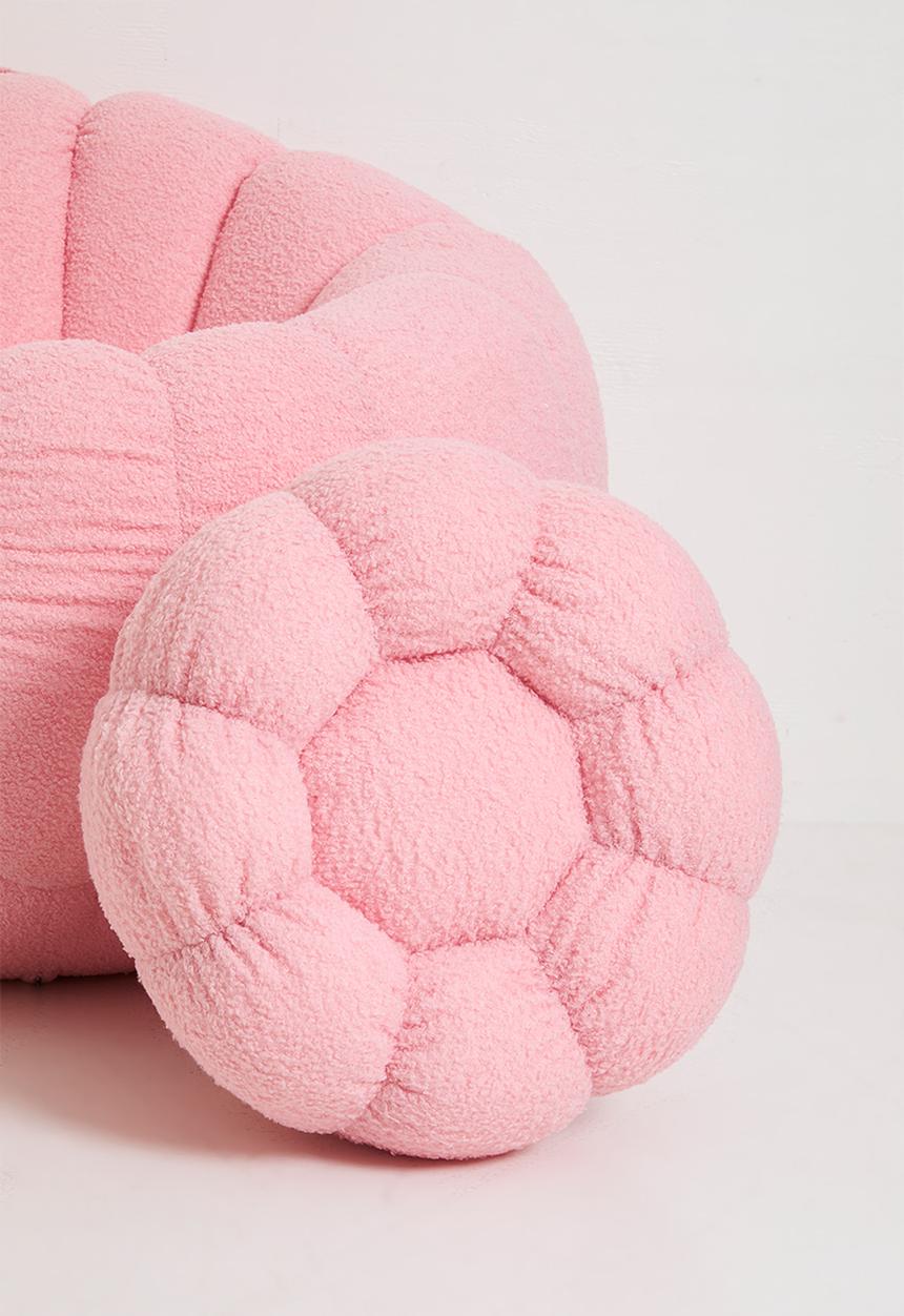 Pop Candy - Seashell design chair and ottoman - pink
