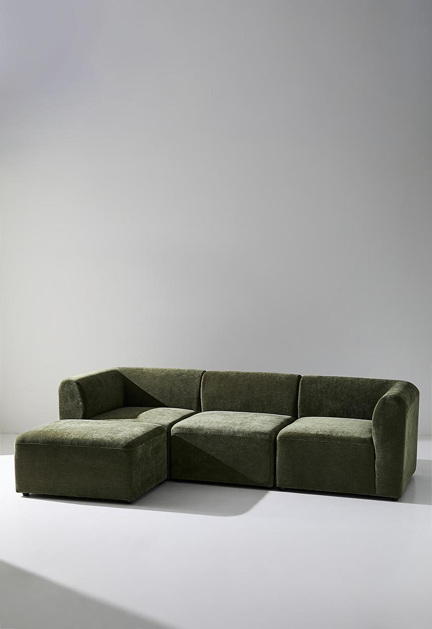 Sixth Floor - Hudson Ottoman Modular - Green