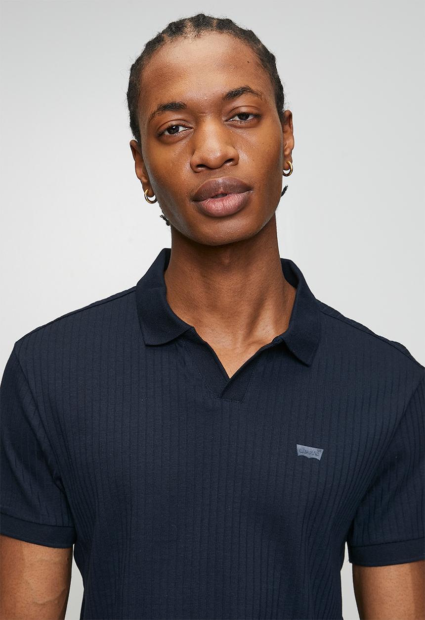 Levi’s® - Rib johnny collar polo - standard navy