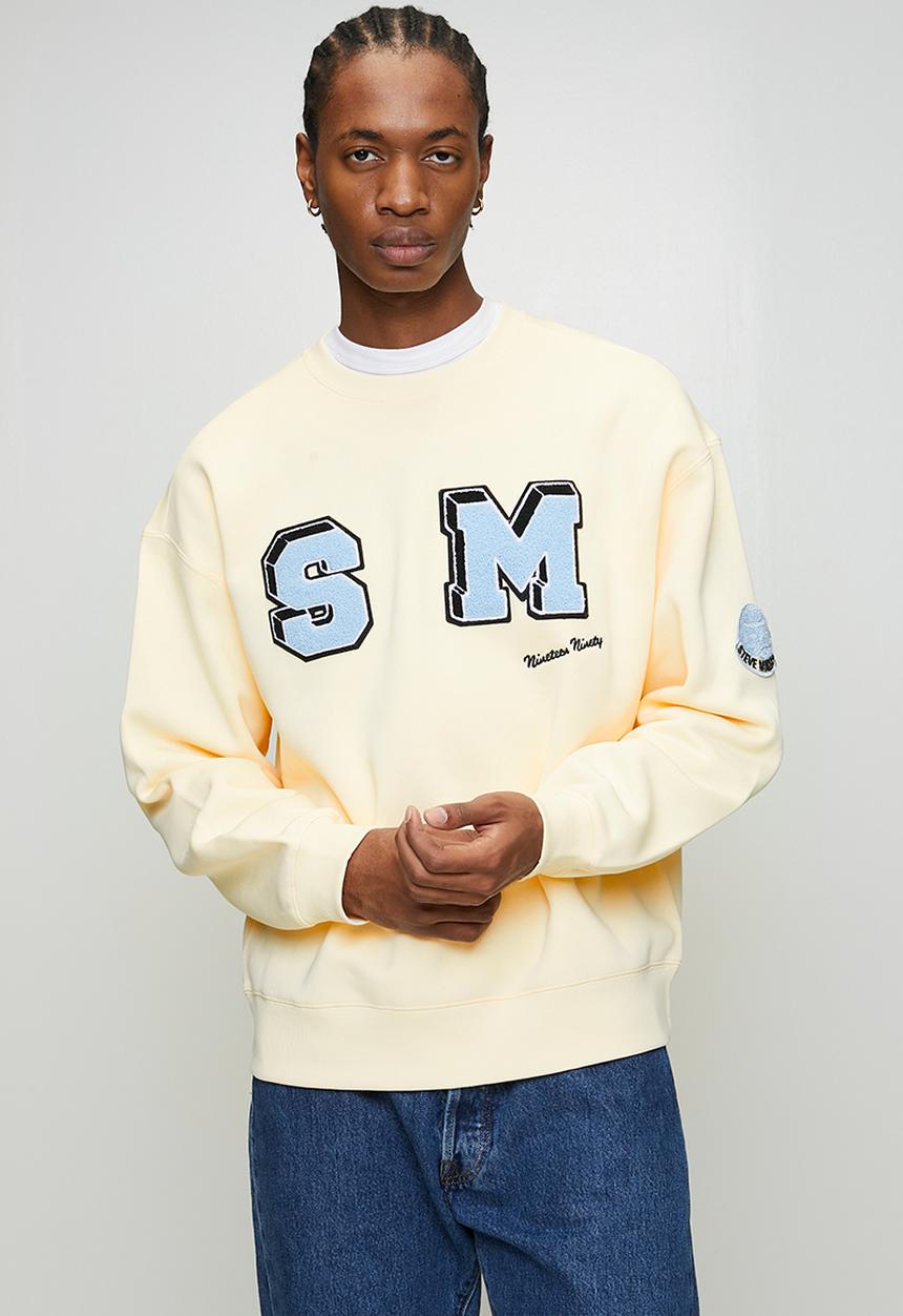 Steve Madden - Mens Cruz Crew Neck - Cream-Ecru