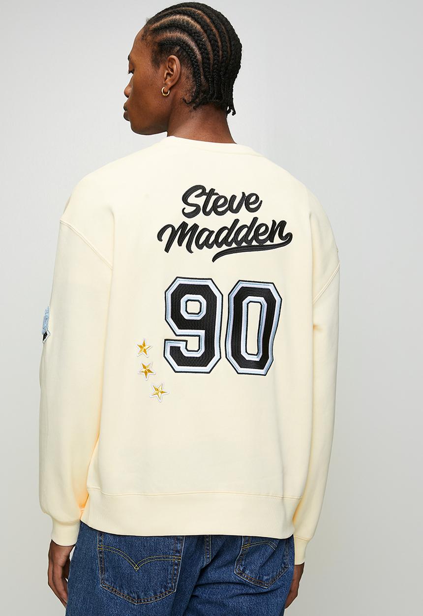 Steve Madden - Mens Cruz Crew Neck - Cream-Ecru