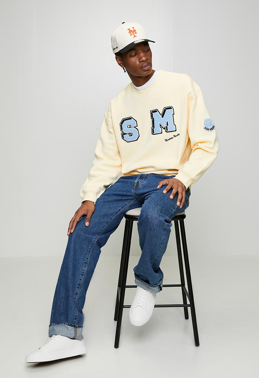 Steve Madden - Mens Cruz Crew Neck - Cream-Ecru