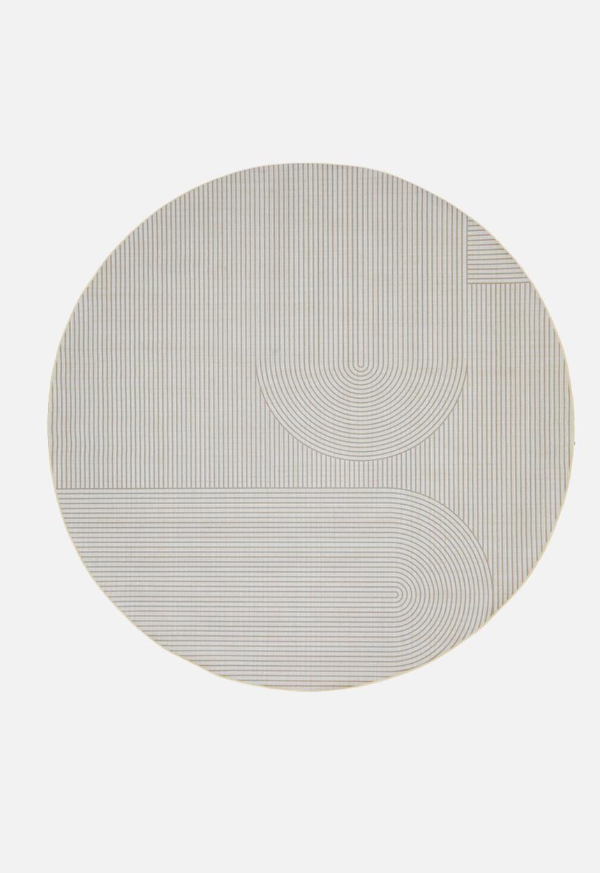 Pop Candy - Geometrical pattern round rug 200 x 200 - natural