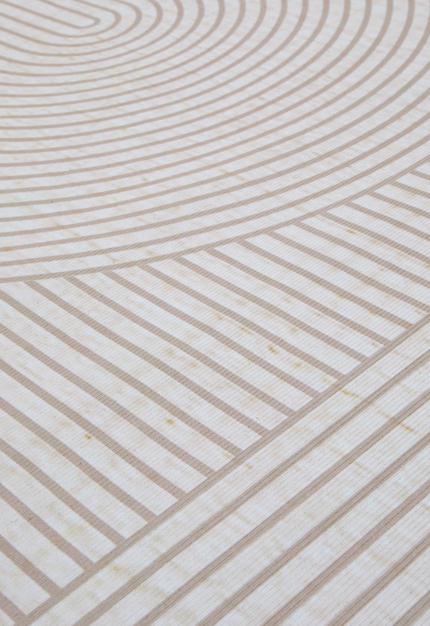 Pop Candy - Geometrical pattern round rug 200 x 200 - natural