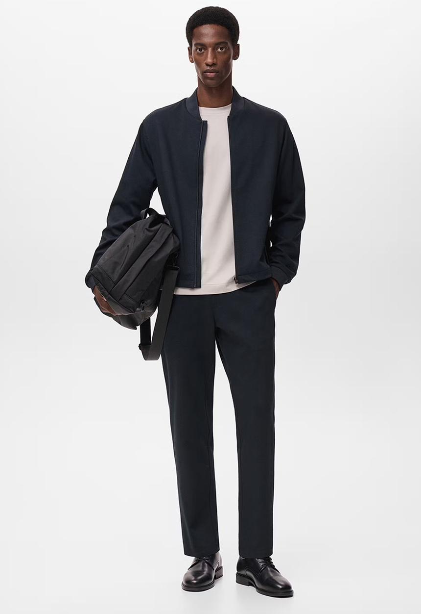 MANGO - Pantalon Jensj - Navy
