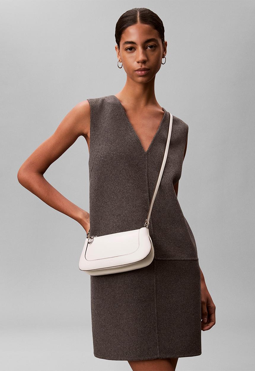 Calvin Klein - Ck metallic small shoulder bag - silver metallic