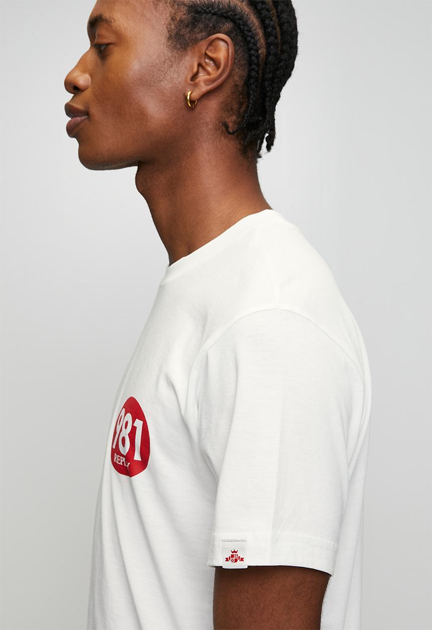 Replay - Racer Logo Cotton T-shirt - White