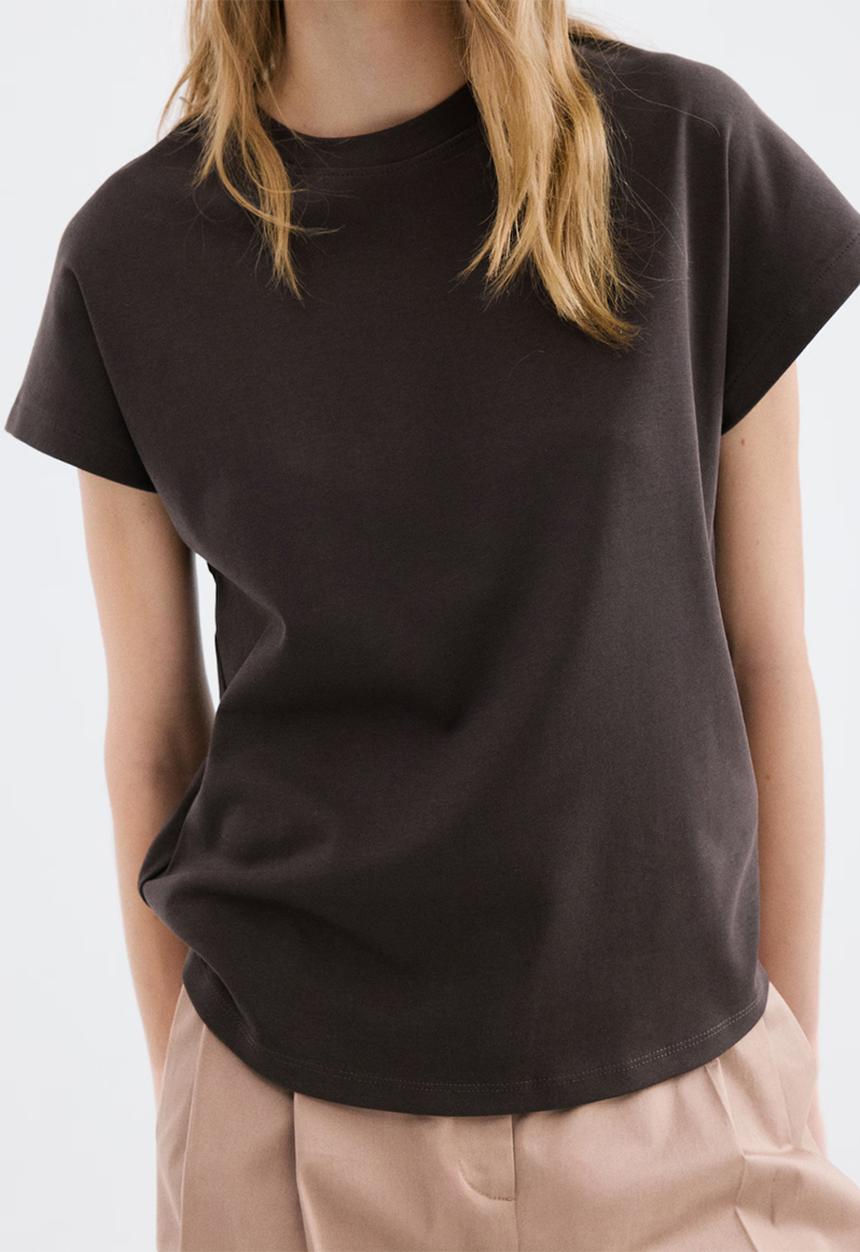 MANGO - T-shirt sevilla - brown