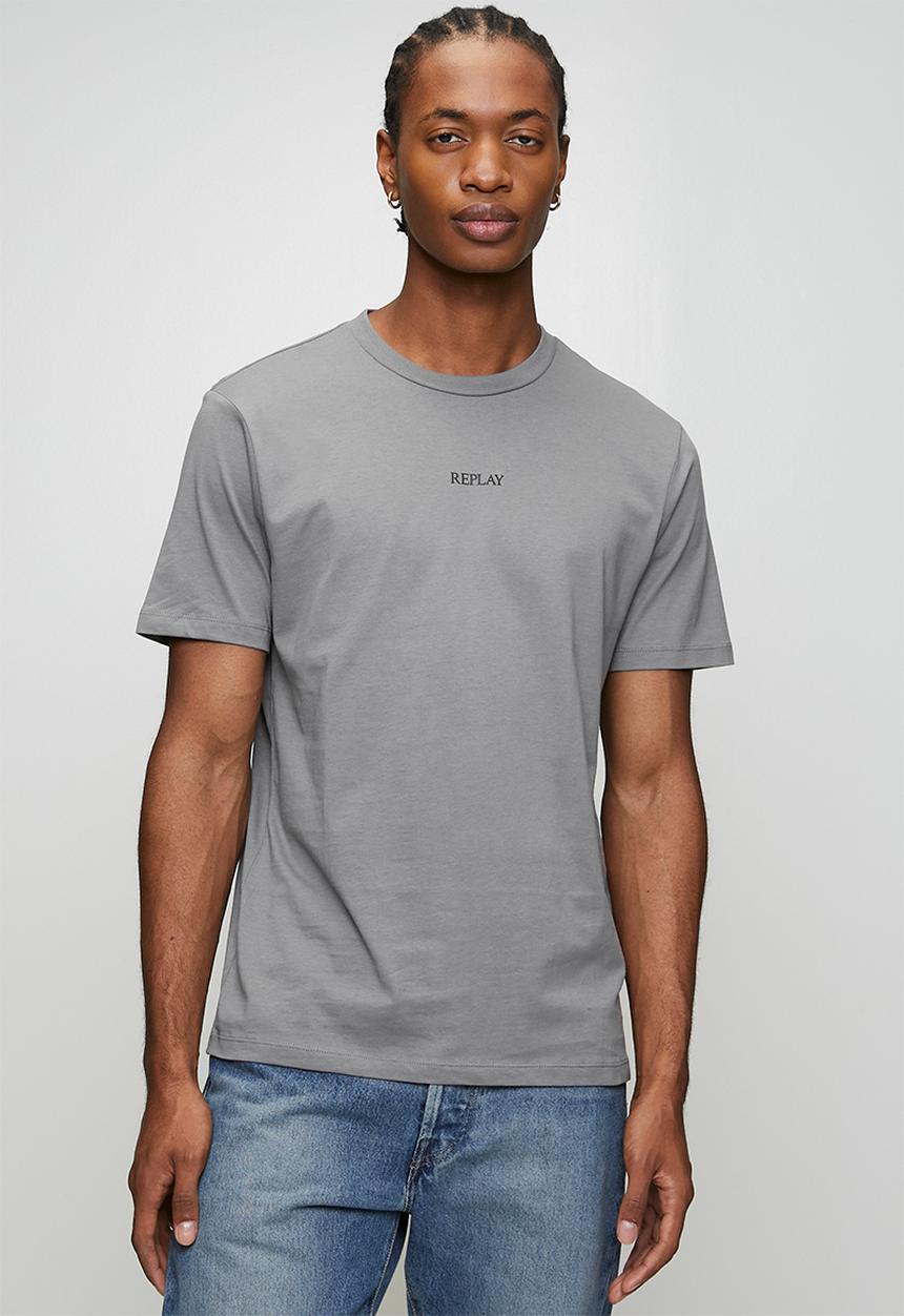 Replay - Basic Jersey Crew Neck T-shirt - Lead Grey