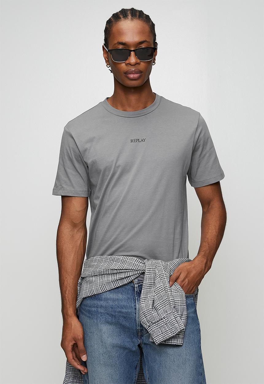 Replay - Basic Jersey Crew Neck T-shirt - Lead Grey