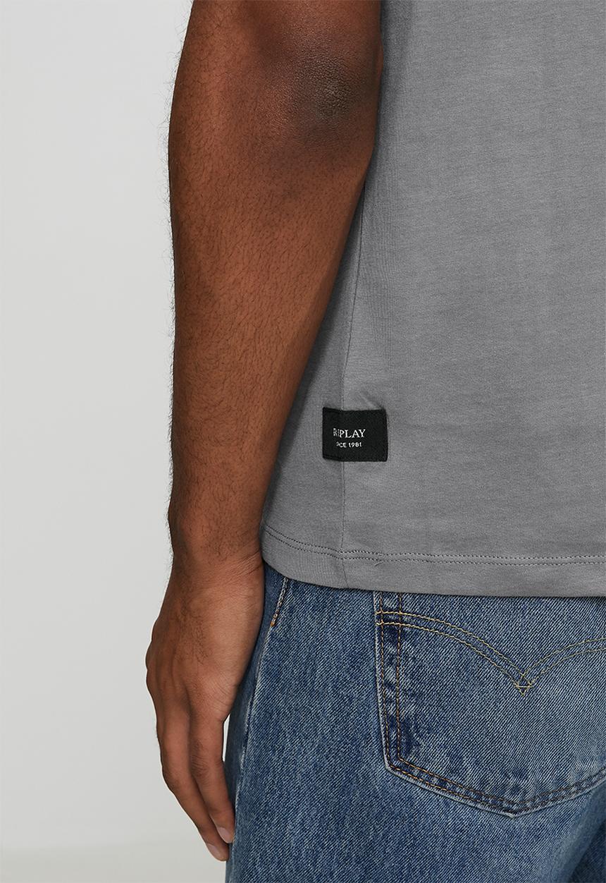 Replay - Basic Jersey Crew Neck T-shirt - Lead Grey