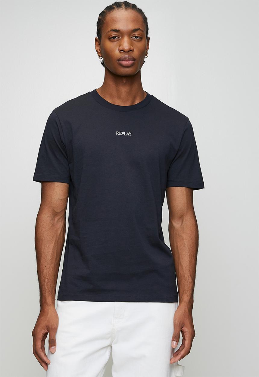 Replay - Basic Jersey Crew Neck T-shirt - Navy