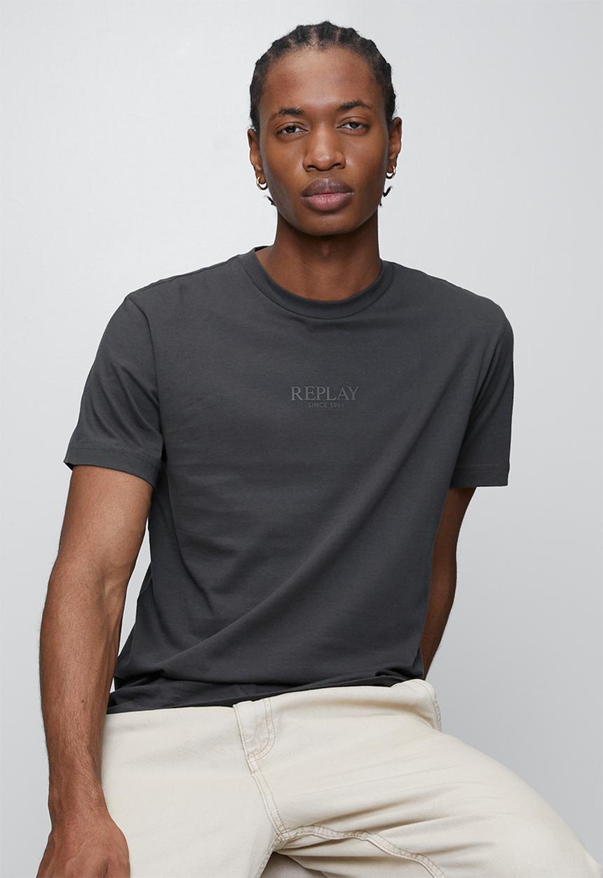 Replay - Basic Jersey Crew Neck T-shirt - Grey