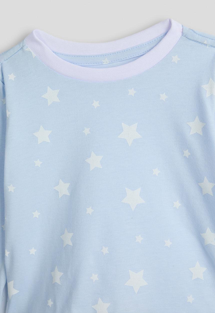 Pop Candy - Star aop pj set - columbia blue