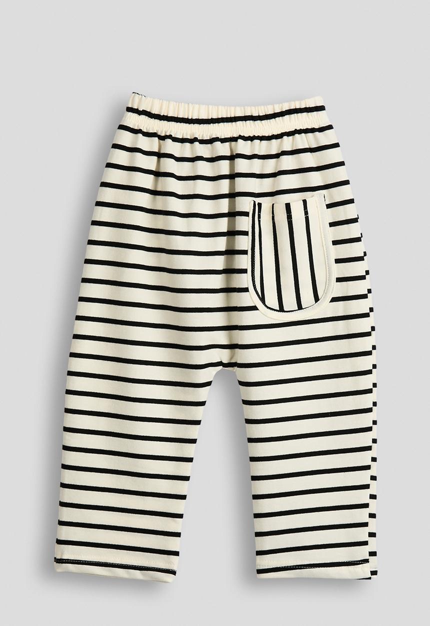 Pop Candy - Leggings - cream/black stripes