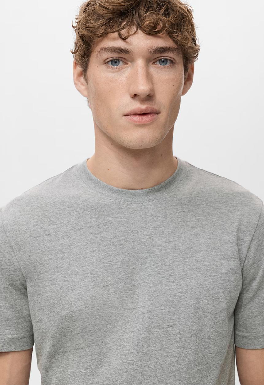 MANGO - T-Shirtcherlo - Light Grey Denim