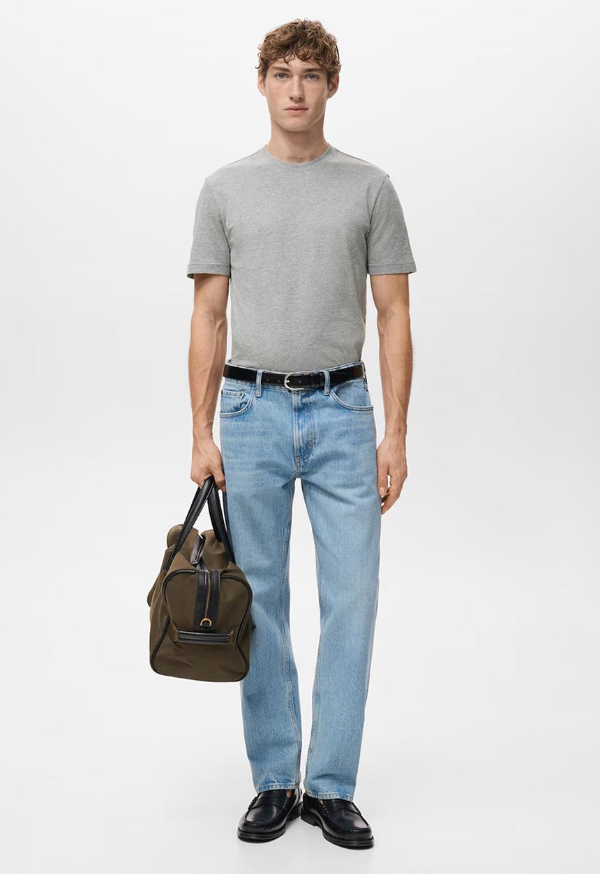 MANGO - T-Shirtcherlo - Light Grey Denim