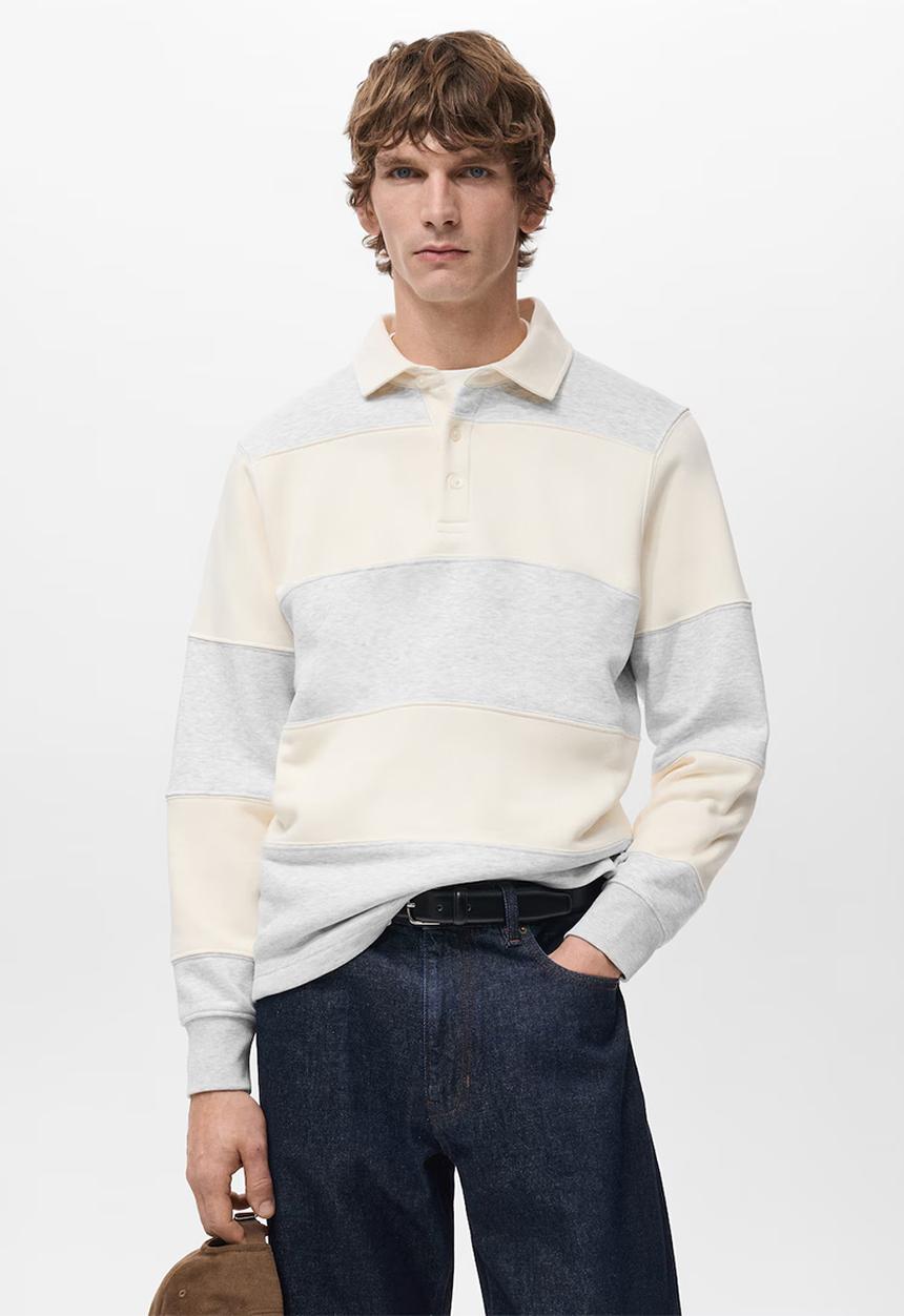 MANGO - Sweatshirtbolar - Light Grey Denim