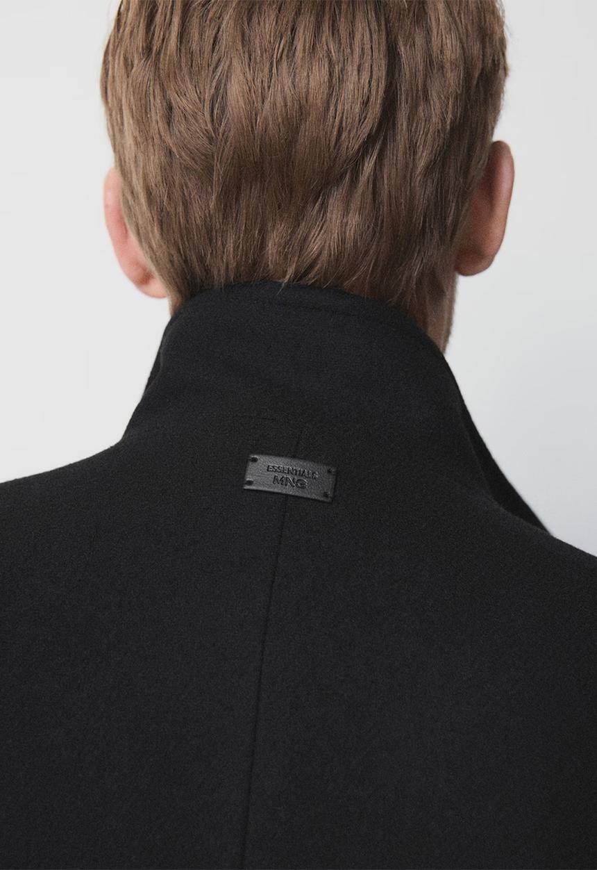 MANGO - Coat Funnel - Black
