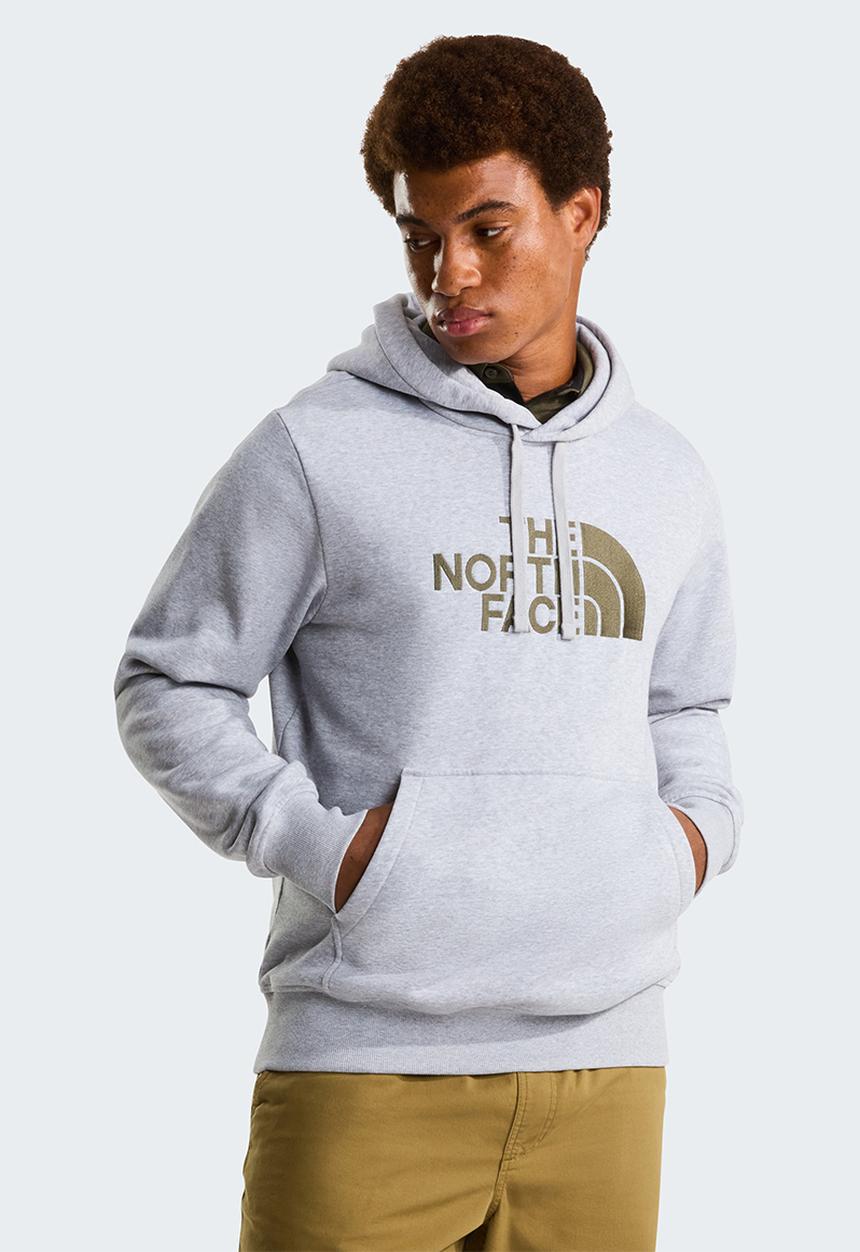 M Drew Peak Regular Hoodie - Tnf Light Grey Heather-New Taupe Green