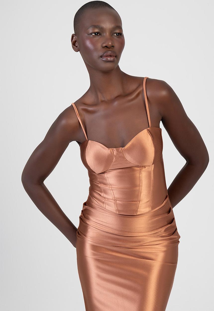 Wish For This Maxi Dress - Mocha Mousse