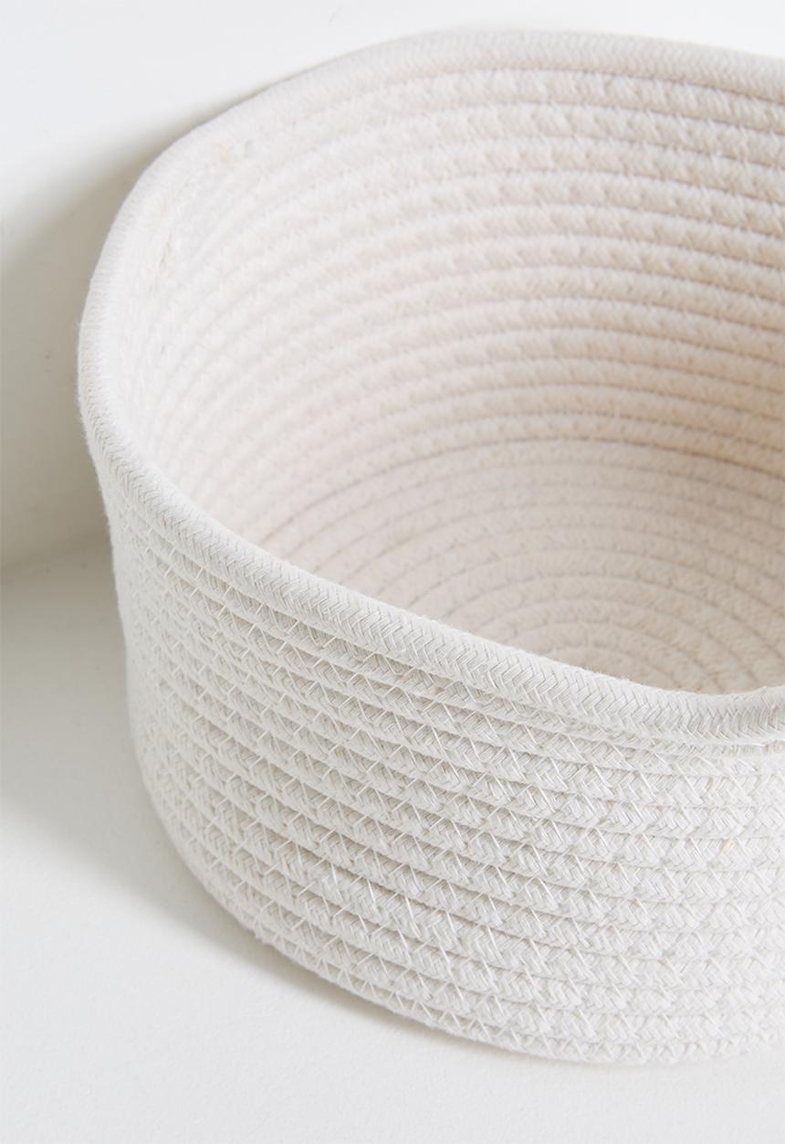Pop Candy - Woven cat storage basket - off white