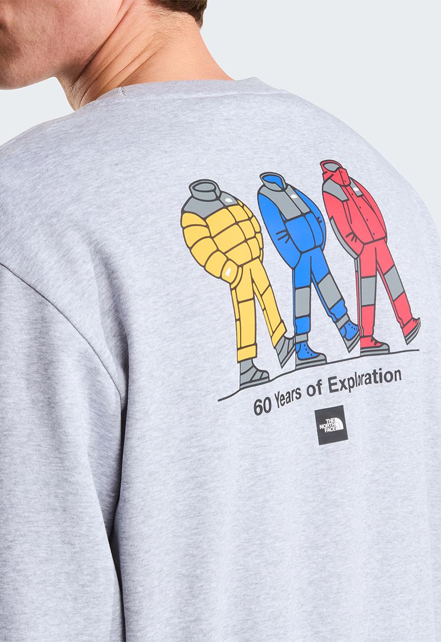 The North Face - TNF Celebration Relaxed Crew-Graphic - TNF Light Grey Heather