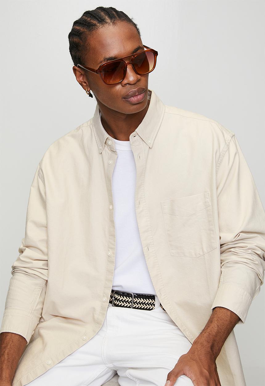 H&M - Regular fit oxford shirt - beige