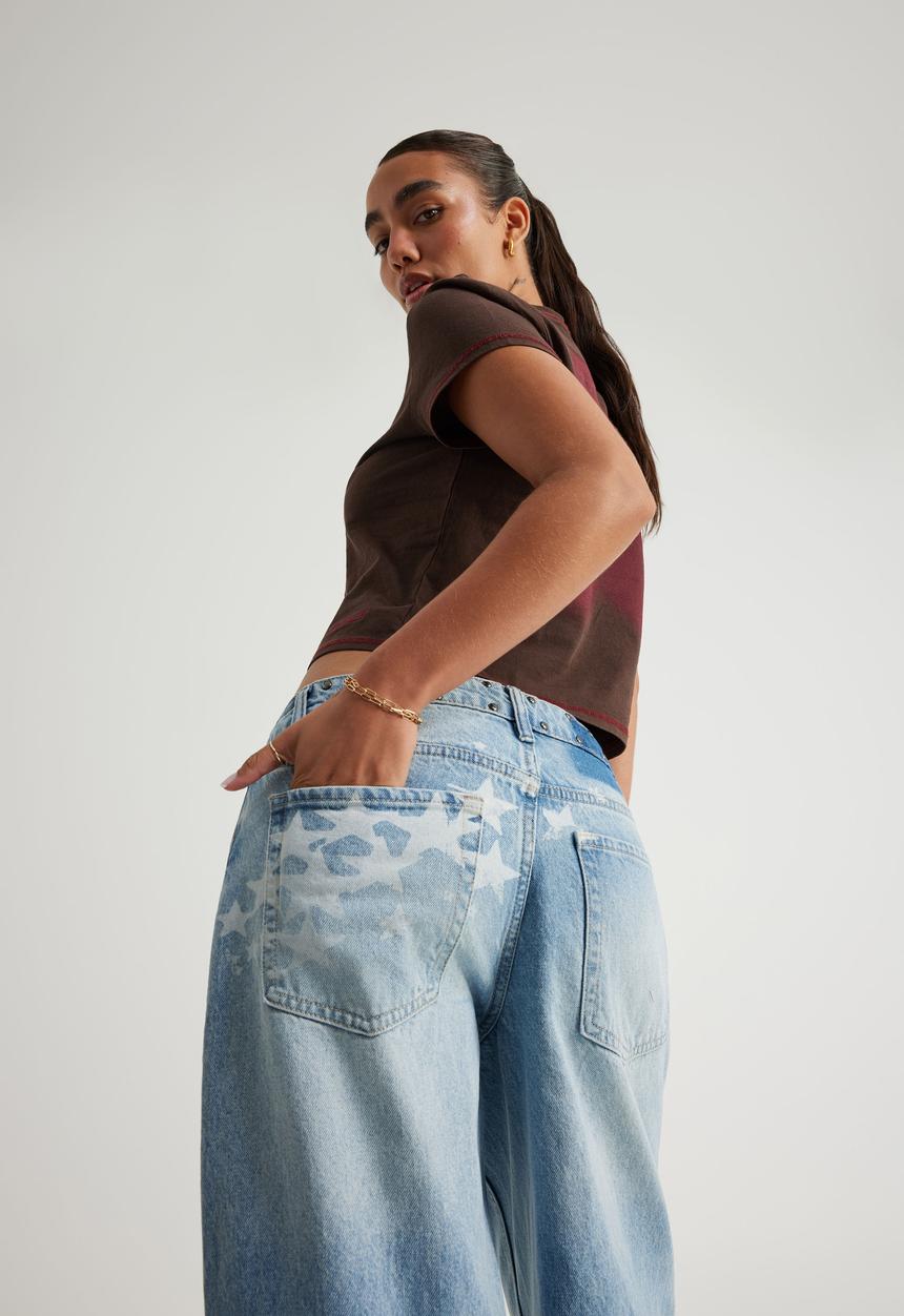 Factorie - Mid Rise Baggy Jean - Cyber Sky
