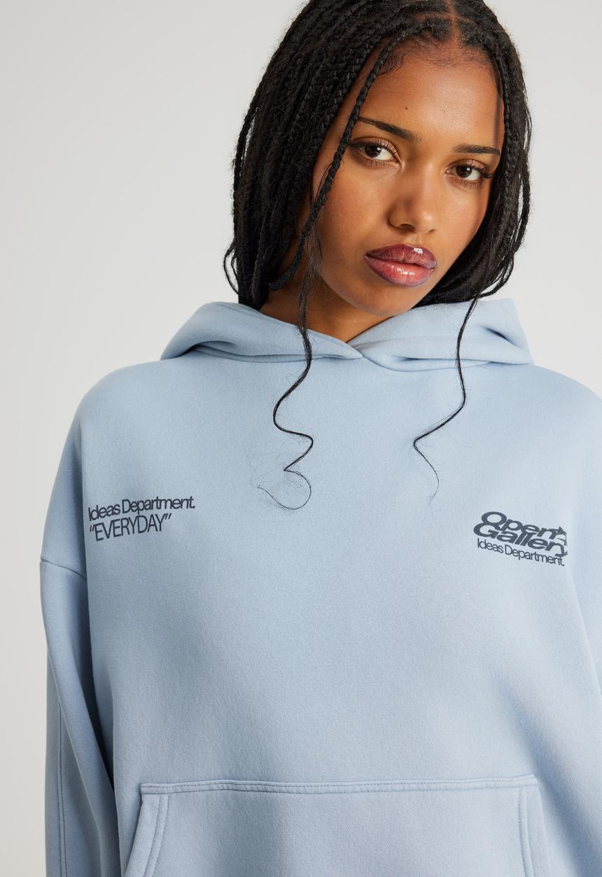 Open Gallery Boxy Hoodie - Og Washed City Sky/Vitality