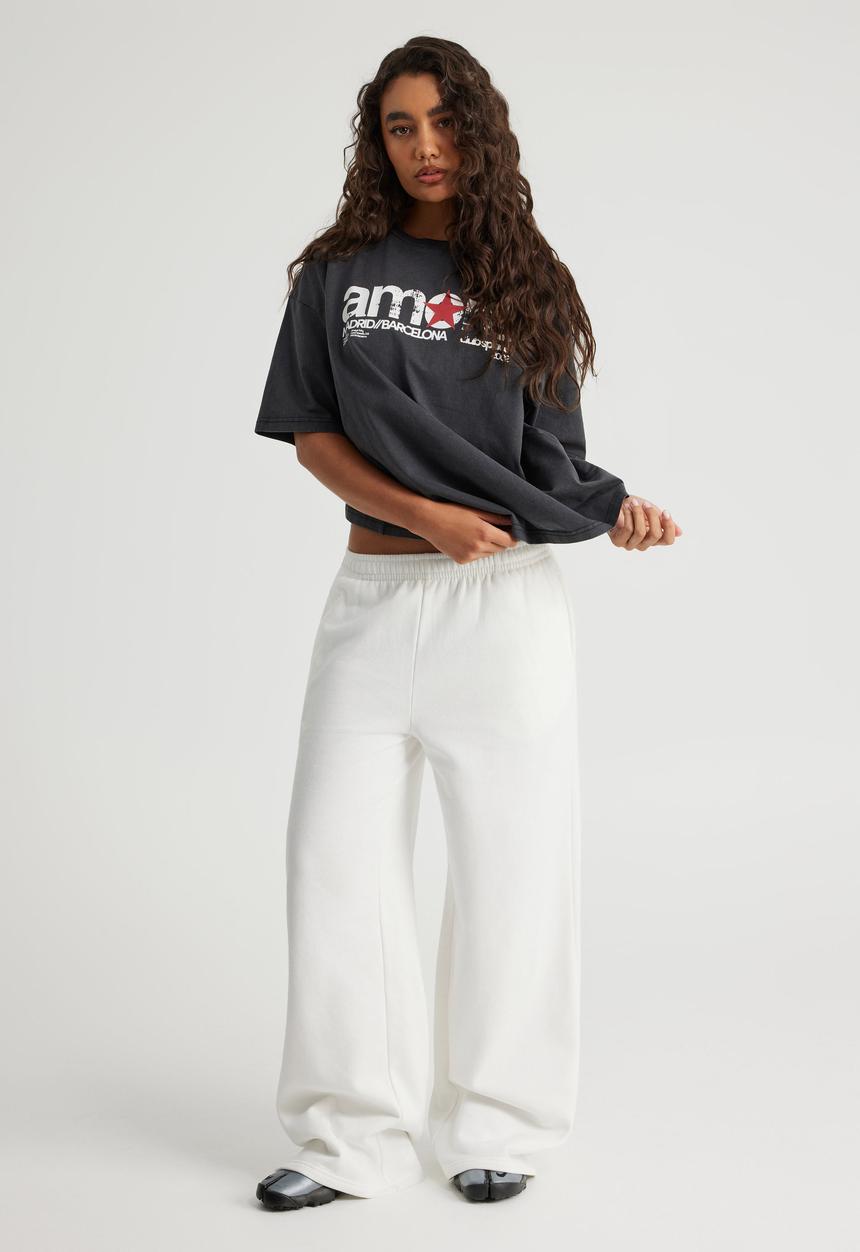 Factorie - Oversized Graphic Tee - Washed Black/Amore Star