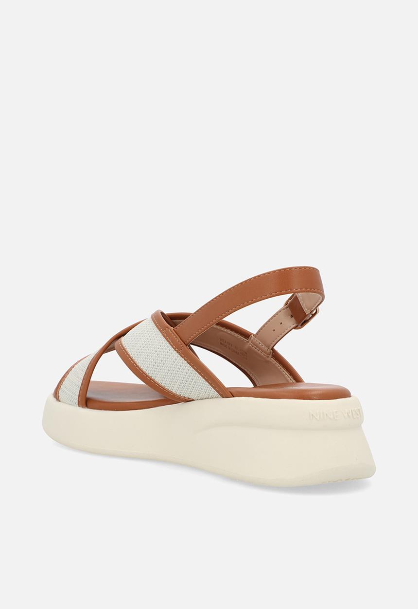 Nine West - Vita flatform sandal - tan