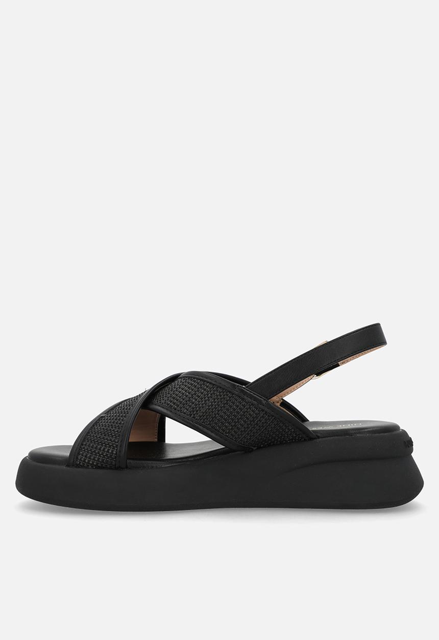 Nine West - Vita flatform sandal - black