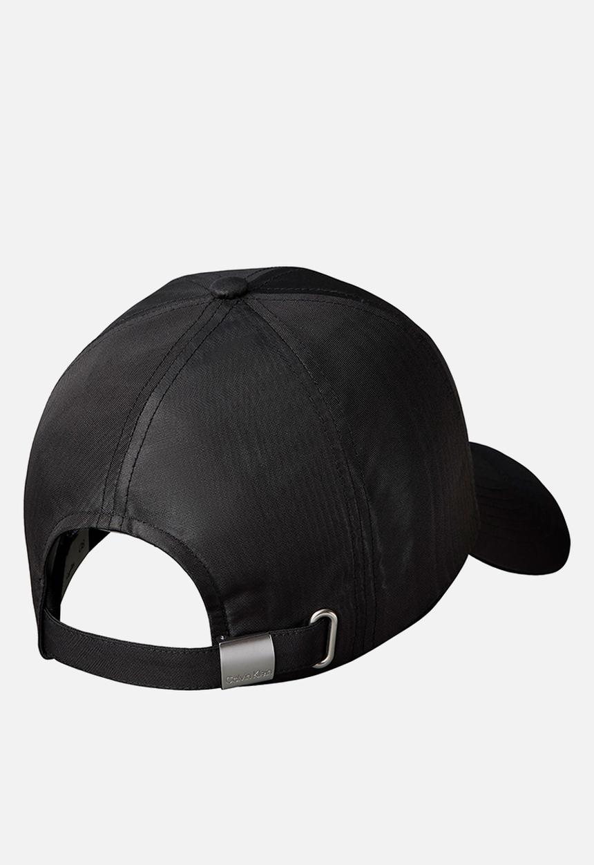 Calvin Klein - Monogram embroidery moire cap - black