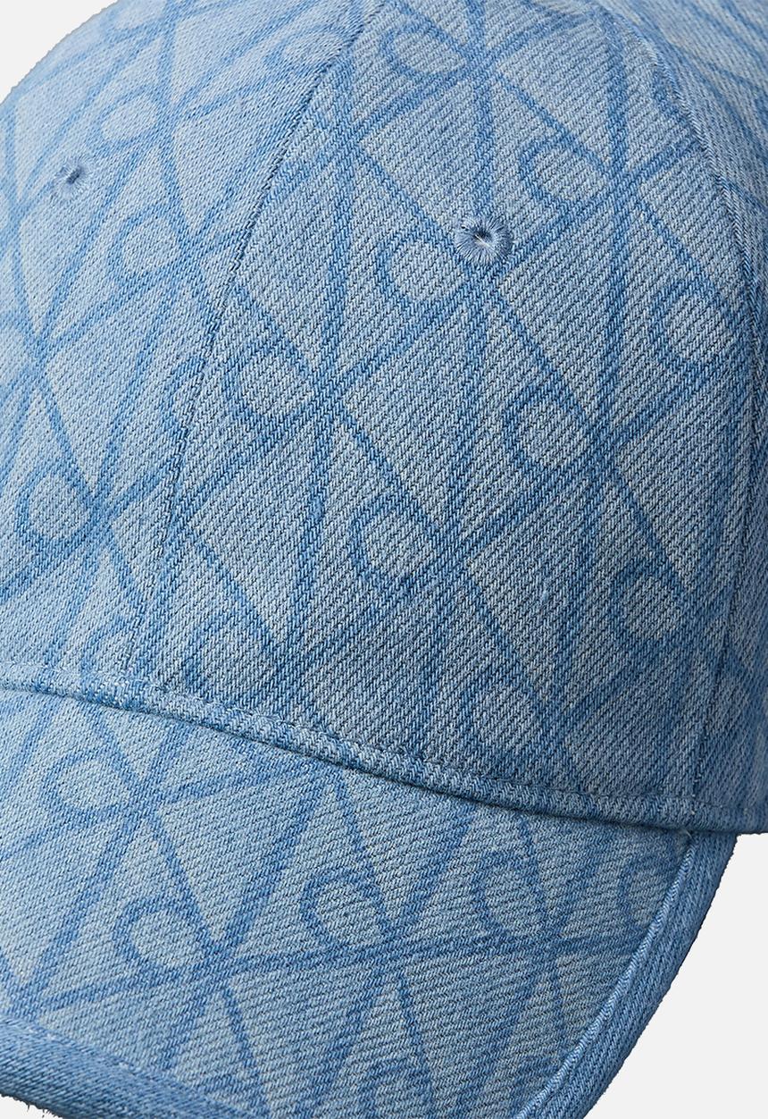 Calvin Klein - Denim emblem burnout w patch cap - vintage denim