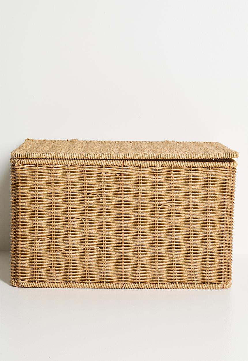 Pop Candy - Large woven straw basket - neutral