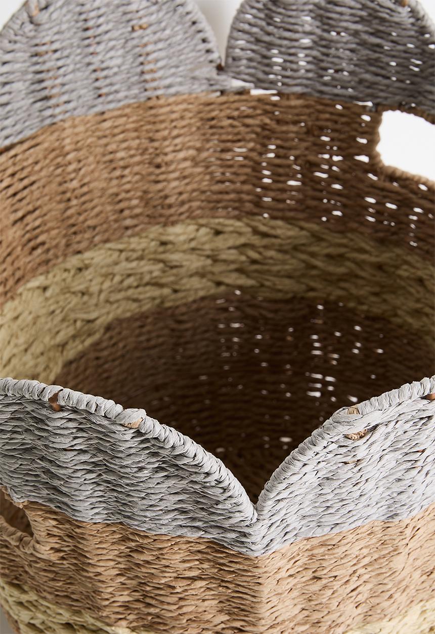 Pop Candy - Scallop-edged basket - natural/grey