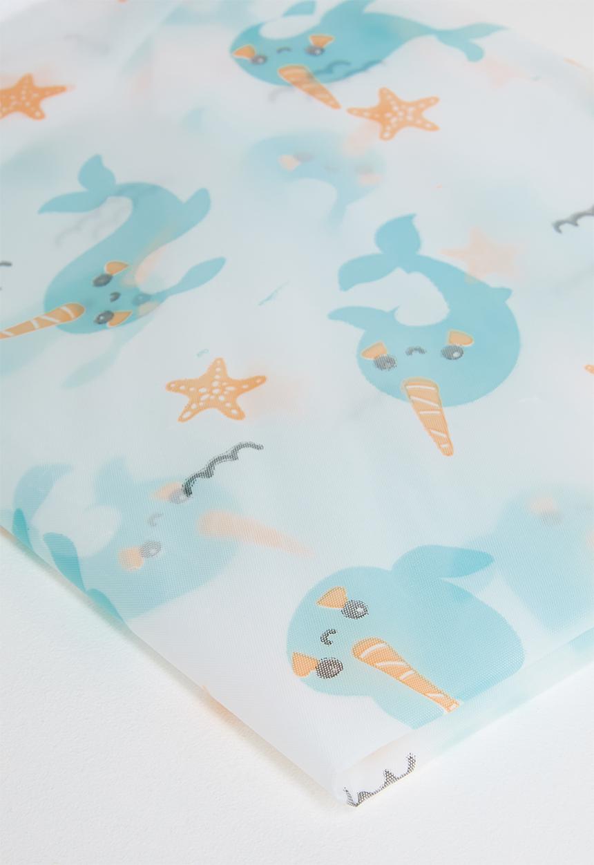 Pop Candy - Canvas storage bag - white/whales
