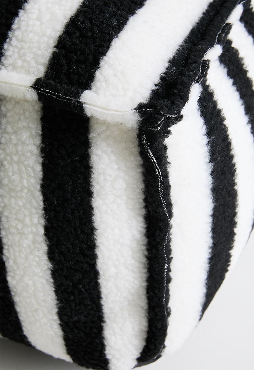 Pop Candy - Striped pouf - black